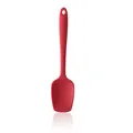 Professional red 28cm food grade silicone cake spatula scraper for baking and pastry decoration - Large (28cm) / Rose Red