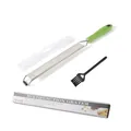 40cm stainless steel multifunction grater set with brush and protective cover - Color Box / Green
