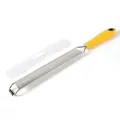 Râpe à fromage en acier inoxydable de 40 cm avec manche jaune et étui - Emballage en sac / Jaune