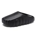 Modern black platform clogs featuring a perforated upper and thick textured comfort sole - 36-37 / Mocha Black