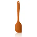 Heat resistant small orange seamless silicone spatula for cake cream and butter - S / Orange