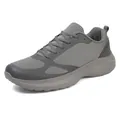 Breathable mesh men's running shoes with lightweight cushioned soles in dark gray - 39 / Dark Gray