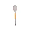 Grey silicone spoon with wooden handle and hanging loop for non-stick cookware - Spatula / Khaki
