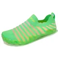 Atmungsaktive hellgrüne Mesh-Yoga-Strandschuhe mit goldener Glitzer-Gelee-Sohle - 35 / Grün