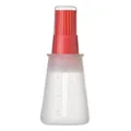 Silicone oil bottle with heat-resistant red brush and lid for BBQ and baking, 60ml capacity. - Red Oil Bottle Brush