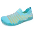 Atmungsaktiver blauer Netz-Wasserschuh mit funkelnder Gummisohle für Strand - 35 / Blau
