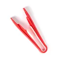 Durable red plastic food tongs made of food-grade PP material for versatile kitchen use - Three-Piece Set / Red