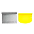 Professional stainless steel dough scraper and yellow plastic scraper set for baking - Dough Scraper Set