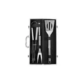 3-piece stainless steel BBQ tool set with aluminum carrying case for grilling - Aluminum Case 3-Piece Kit