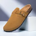 Sabots classiques en daim marron pour hommes et femmes avec boucle en métal réglable - 36-37 / Marron