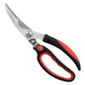 Professional stainless steel kitchen scissors for chicken bone and food cutting - Red
