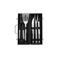Professional 5pcs stainless steel BBQ grill tool set inside silver aluminum carrying case - Aluminum Case 5-Piece Kit Type A