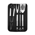 Portable 18-piece stainless steel BBQ tool set stored in a durable black oxford bag - 7-Piece Set