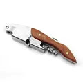 Professional rosewood handle wine corkscrew with engraved stainless steel head. - Embossed Pearwood Style