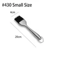 Heat resistant silicone basting brush with stainless steel handle for BBQ and baking - #430 Bagged Small Size