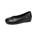 Elegant black pleated Tabi split-toe ballet flats with vintage inner heightening wedge. - 34 / Black