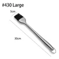 Large professional silicone BBQ basting brush with stainless steel handle, 30cm length - #430 Bagged Large Size