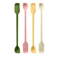 Set di 4 spatole in silicone a doppia punta per spalmare marmellata e decorare torte - Multicolore