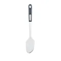 Spatola in silicone bianco con impugnatura ergonomica in ABS grigio e cromo - Spatola
