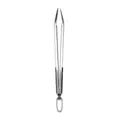 Long 16-inch stainless steel BBQ food tongs featuring an ergonomic black non-slip handle - Tong (Poly Bag)