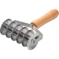 Stainless steel 6-wheel pastry cutter with wooden handle for pasta and pizza dough - Wooden Handle Roller Knife
