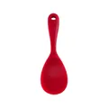 Premium bright red non-stick heat resistant silicone rice spoon for kitchen rice serving - Red