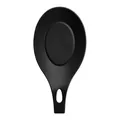 Große schwarze Löffelablage aus Silikon für Küchenutensilien und hitzebeständig Matte - Schwarze Löffelablage / Schwarz