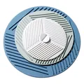 Multifunctional heat-resistant silicone lids and pot mats set with striped pattern - Multicolor Combo / Three-Piece Set