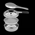 Kit profesional de estufa de alcohol portátil de acero inoxidable para camping y exterior. - Mini Hornillo de Alcohol / 9.5cm