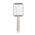 Stainless steel cheese and lunch meat slicer with ergonomic silicone handle in cream - Lunch Meat Slicer
