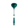 Heat-resistant dark green silicone soup ladle with internal measuring scale markings - Soup Spoon / With Scale / Green