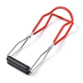 Red stainless steel canning jar lifter with non-slip vinyl coated grip tongs - Red
