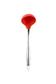 High-quality red silicone soup ladle with 304 stainless steel handle for non-stick cooking - Soup Ladle / Red