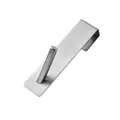 Stainless steel bathroom hook for glass doors in brushed silver finish - S / Silver