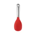 Red silicone rice paddle spoon with 304 stainless steel handle for non-stick rice cookers - 304 Stainless Steel Style / Red