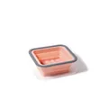 Pink collapsible silicone food storage container with 1-2 cup measurement markings - Small 1-Compartment / Pink