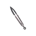 Pinze da cucina da 9 pollici in acciaio inox con punte in silicone nero e anello di blocco - Nero