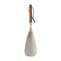 Grey silicone duckbill spatula-spoon combo tool with elegant wooden handle and loop - L / Khaki
