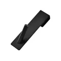 Minimalist matte black stainless steel over the door hook for bathroom glass door towel - S / Black
