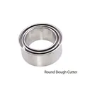 Set of 3 round stainless steel dumpling skin cutters in various sizes - 430 Circular Wrapper Cutter (Three-Piece)