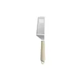 Stainless steel cake server with serrated edge and cream non-slip handle for baking - Serrated Slotted Shovel