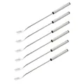 6-piece stainless steel fondue and fruit fork set with long handles for dessert - 6-Piece Bagged