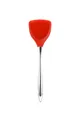 Red silicone turner spatula with 304 stainless steel handle for non-stick cooking - Chinese Spatula / Red