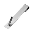 Minimalist brushed stainless steel door hook for bathroom glass doors towel hanger - L / Silver