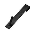 Minimalist matte black stainless steel over-the-door hook for bathroom glass doors - L / Black