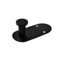 Modern matte black wall-mounted single metal towel hook with oval base for bathroom - Single Towel Hook