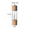 Oak and acrylic manual pepper grinder mill with 21.5cm height and 5cm width - Large (21.5cm)