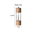 Manual oak and clear acrylic pepper mill with 16.5cm height and 5cm diameter specs - Small (16.5cm)