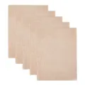 Set of 5 reusable non-stick fiberglass BBQ grill mesh mats for outdoor camping and picnics - 5 Pieces / Brown