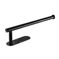 Modern matte black metal single bar towel rack wall-mounted for kitchen or bathroom - Large Paper Holder